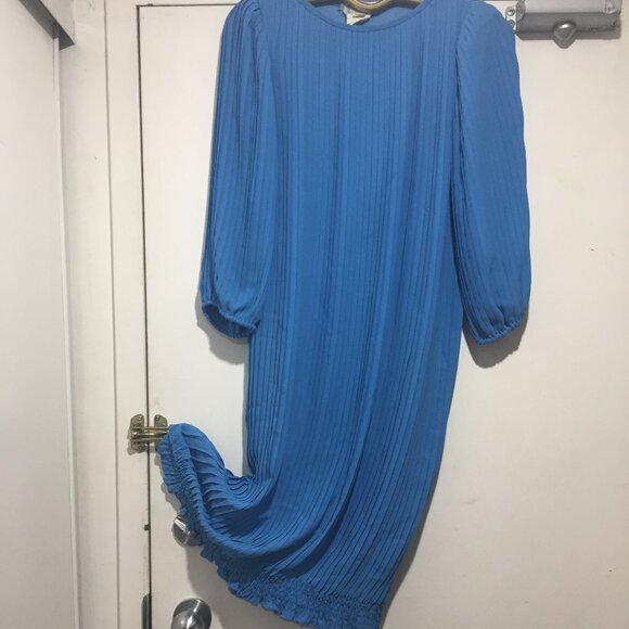 VINTAGE NU-MODE PLEATED MIDI DRESSES SIZE 11/12 - Picture 4 of 11